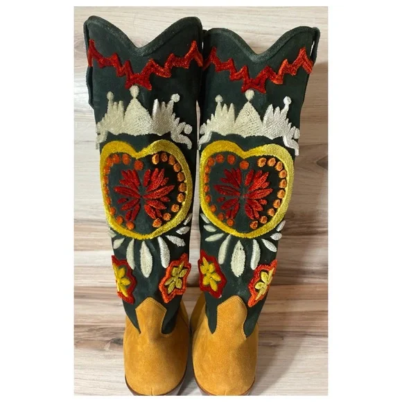NWOT Free People Roundhouse Stitch Boots Size 39/8.5